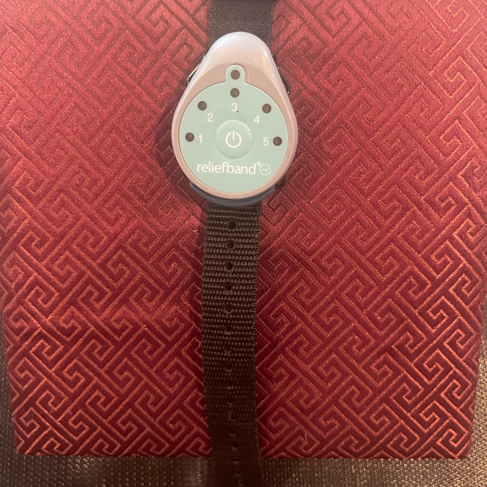 Relief and Anti-Nausea Wearable - Gray and Turquoise Black Band